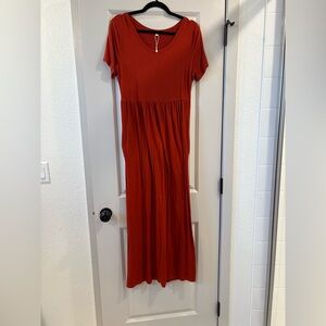 Elegant Red Maxi Dress
